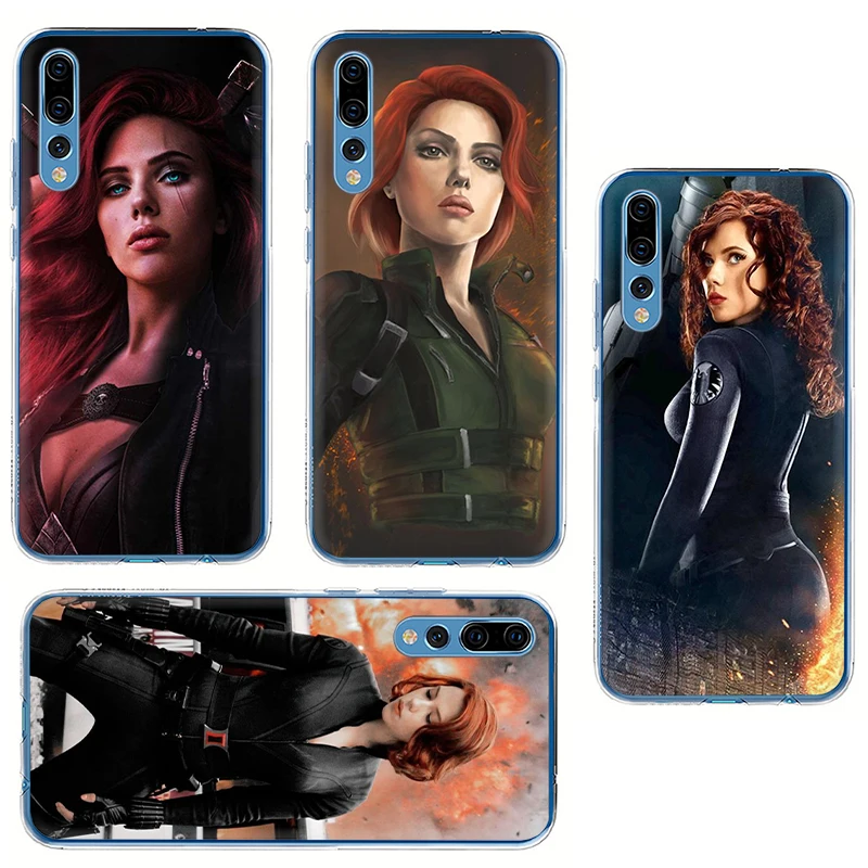 Жесткий чехол для телефона Scarlett Johansson Marvel Black widow Huawei Honor 6A 7A 6C 7C 8C 7X 8X 9X 8 9 10 Lite Play 20