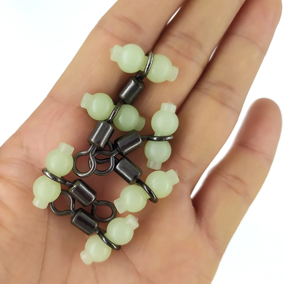 20 шт. ночные рыболовные снасти люминесцентные Вертлюги вращающиеся рукава