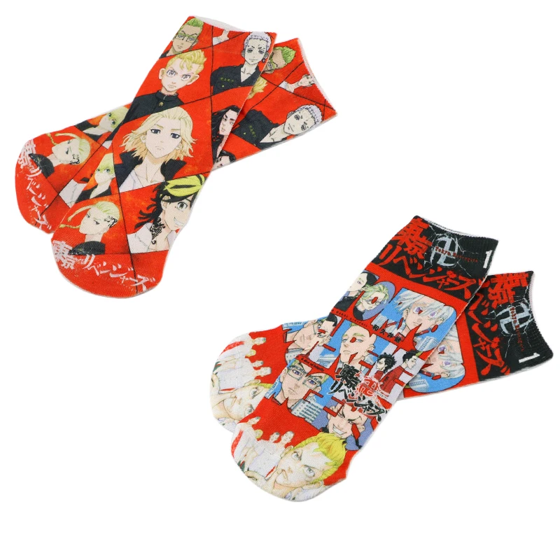 

J3435 Tokyo Revengers Japanese Anime Print Cotton Happy Socks Casual Creative Soft Comfortable Novelty Socks Gifts Accessories