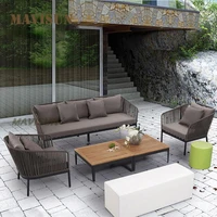 designer modern sofa and coffee table for external area waterproof protection furniture leisure outdoor set