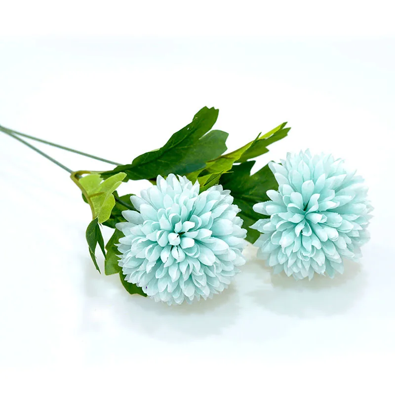 

1pc Fake Flowers 55cm/21.7'' Hydrangea Flowers with 2 Heads Chrysanthemum Ball Flowers for Wedding Party Home Decor Vase Filling