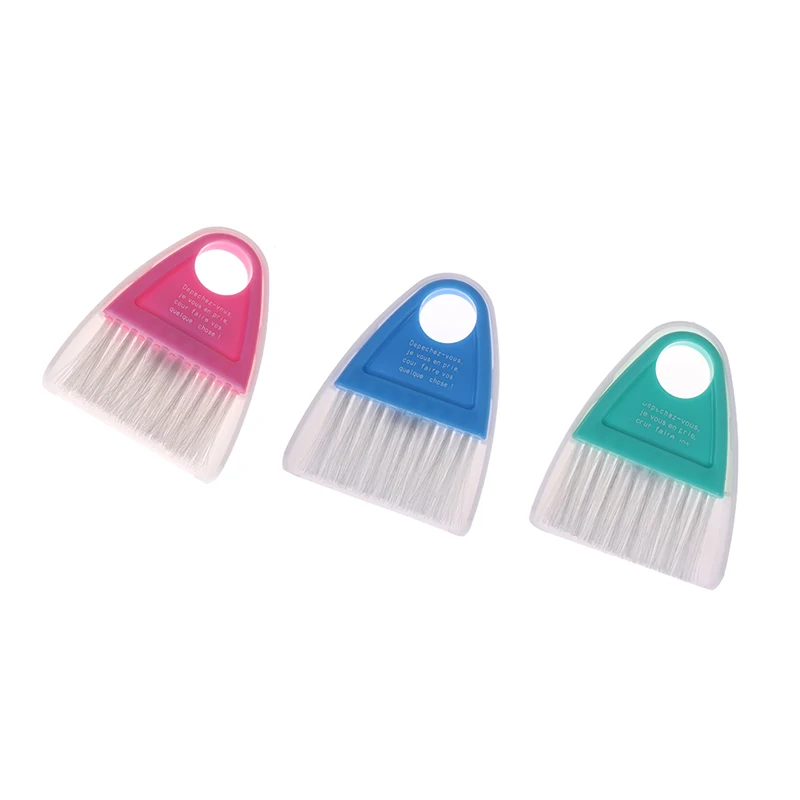 

Brush+Dustpan Color Random Cute High Elasticity Wire Brush Mini Desktop Sweep Cleaning Brush Small Broom Dustpan Set Clean Tools