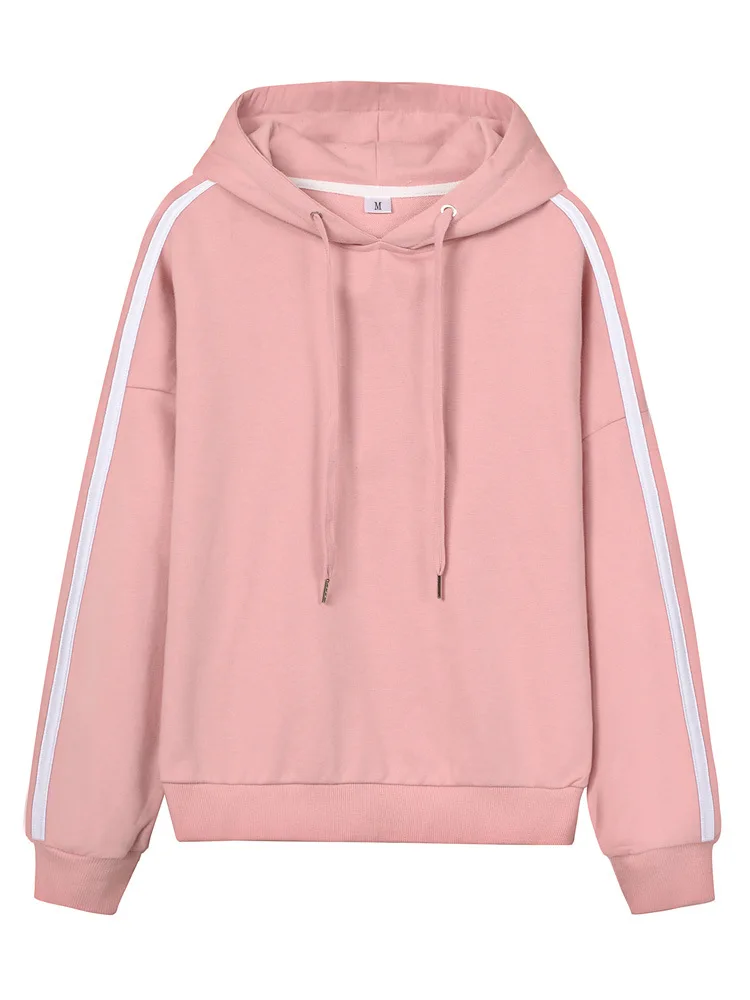 

21 Spring and autumn new women's hooded hooded short hoodie casual fashion long-sleeved top sweatshirt women hoodies
