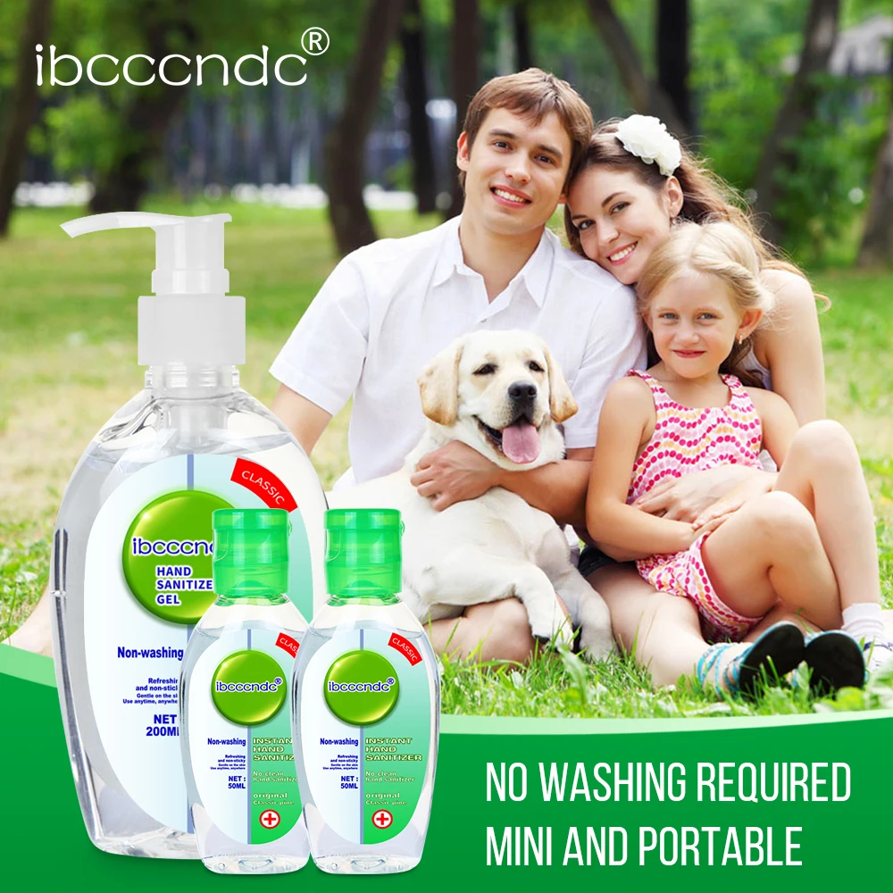 200 мл + 2 шт. 50 Антибактериальный безводный дезинфицирующее средство для рук