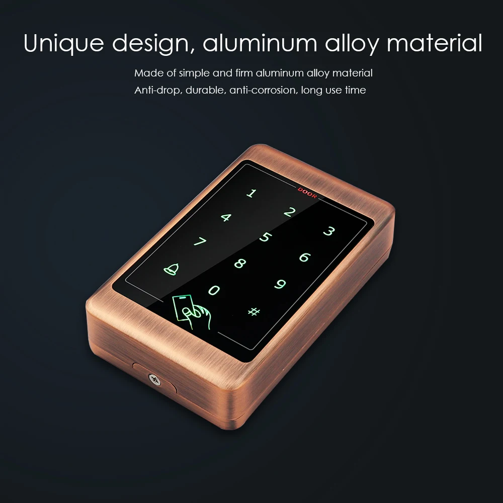 Водонепроницаемая сенсорная клавиатура металлическая подсветка 125 кГц рчид