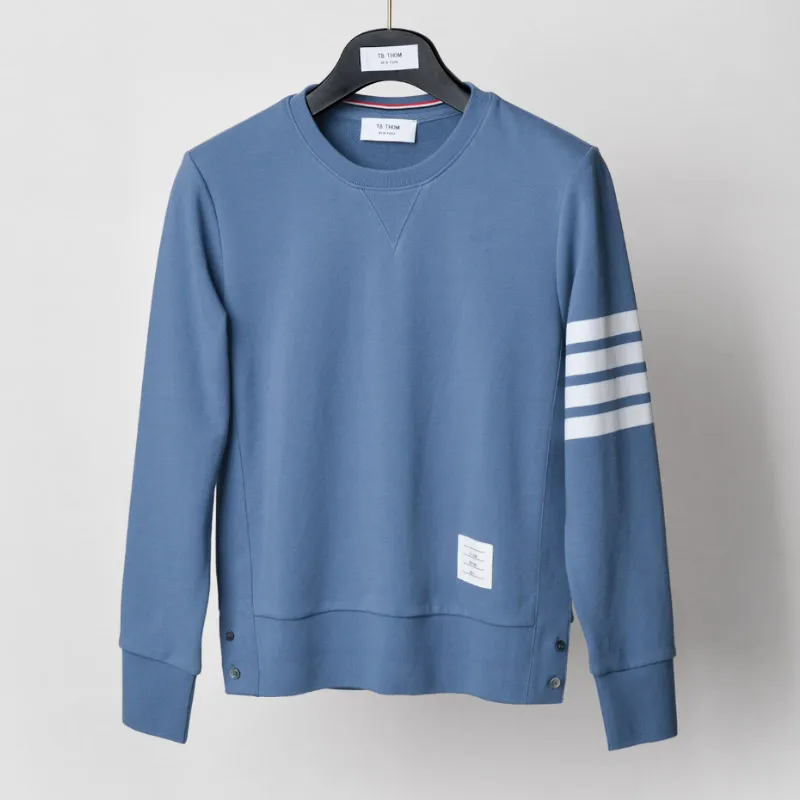 

Fashion TB 2021 Brand Spring Autumn Casual Clothing Cotton Jacket Men Women Sweatshirts O-Neck Male Striped Sportswear Coat