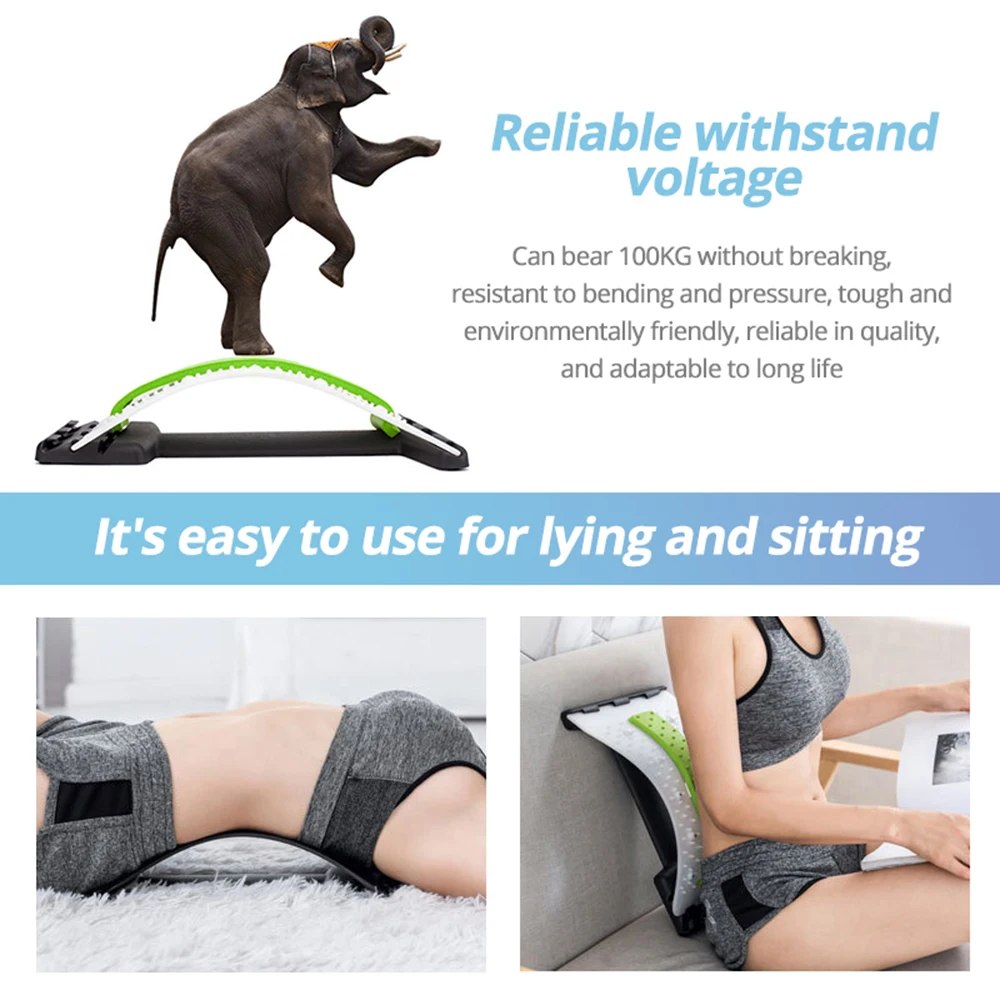 

Lumbar Back Massager Waist Back Stretcher Back Massager Stretcher Fitness Lumbar Support Relaxation Waist Massage Instrument