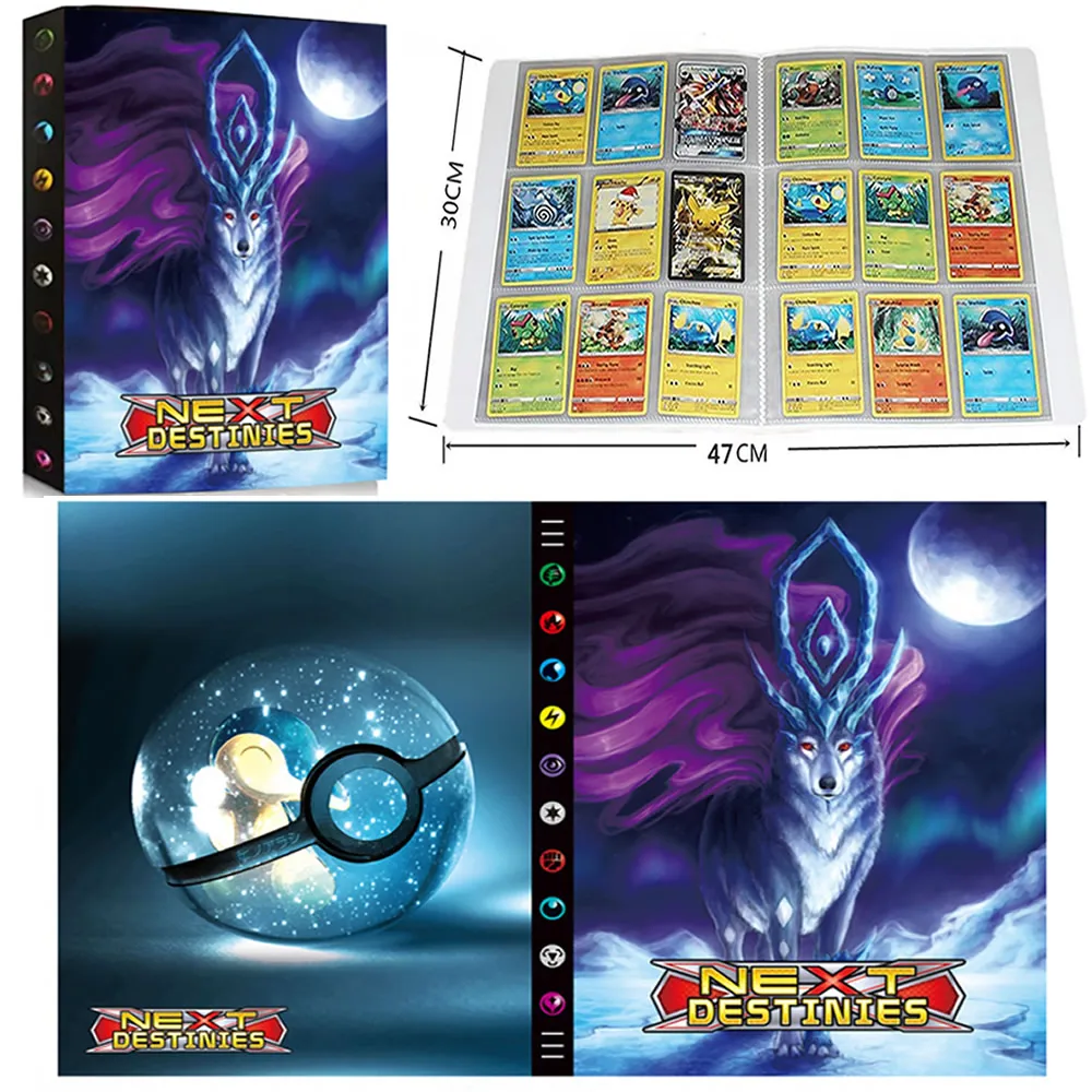 Новый 9 карманный альбом Pokemon 432 карточная книга Мультяшные Покемоны связующие