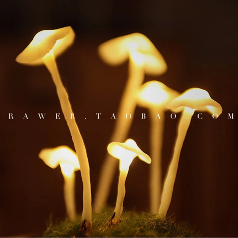

H55A Night Light Hand-Made Creative Retro Mushroom Decoration Birthday Gift Living Room Bedroom Bedsides Home Ornaments