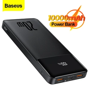 baseus power bank 10000mah external battery 20000 mah powerbank pd 20w charging portable charger for iphone xiaomi mi poverbank free global shipping