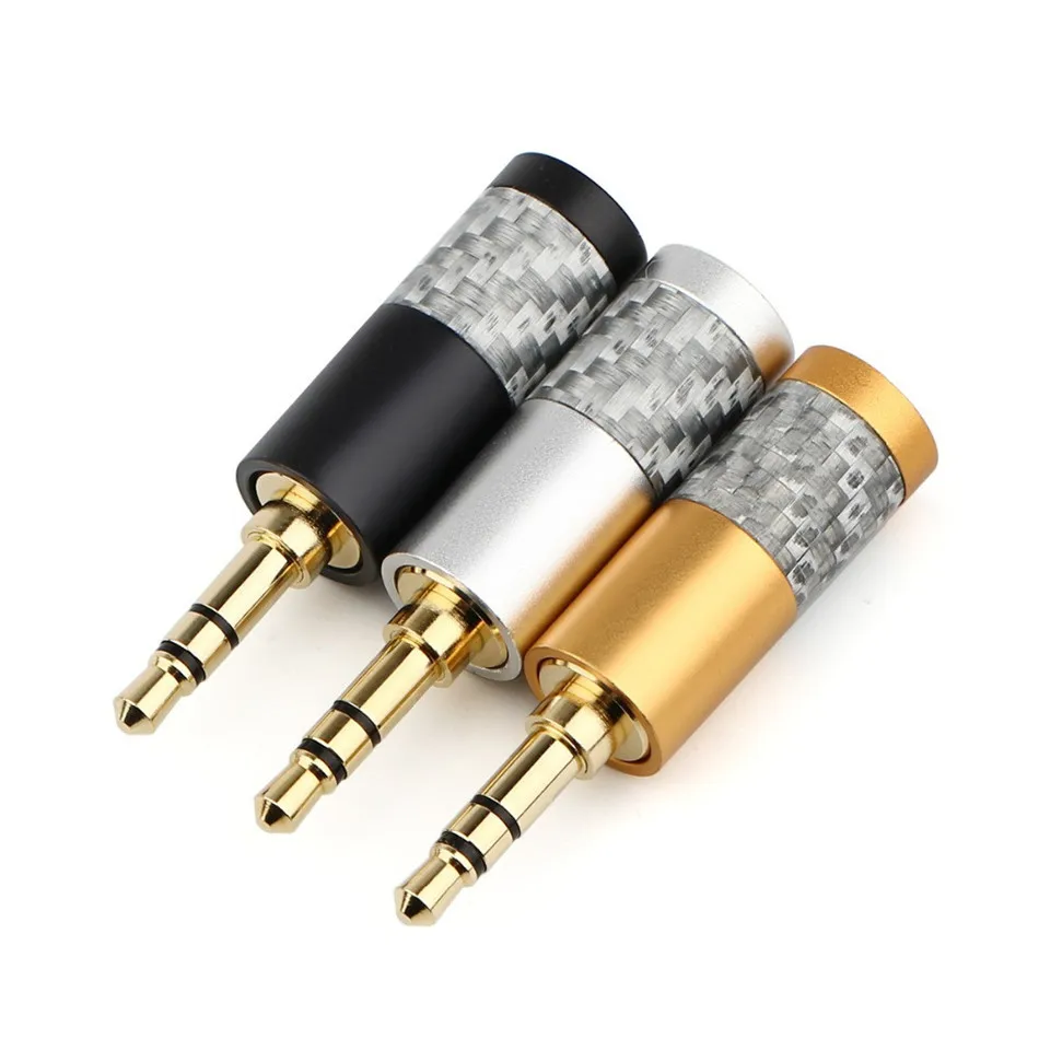 

3.5mm Jack Audio Plug Connectors 3 Poles Stereo Headphone Male For 6.5mm Earphone Repair Cable Solder AUX 3.5 Wire Adapter