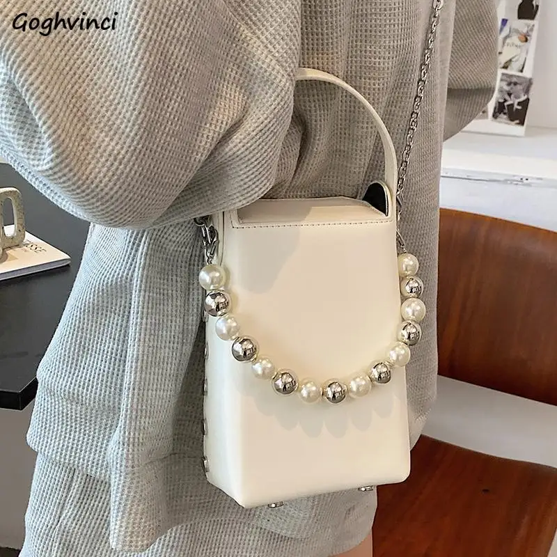 

Crossbody Bags Luxury Women Branded Solid Color PU Leather Fashion Chic Fashion Handbags Korean Design Chains All-match Portable
