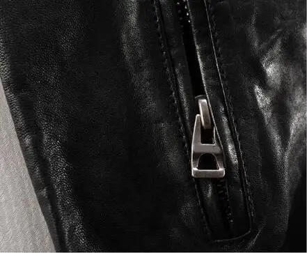 Высокое качество 100% натуральный из козьей кожи кожаная куртка для мужчин Сезон