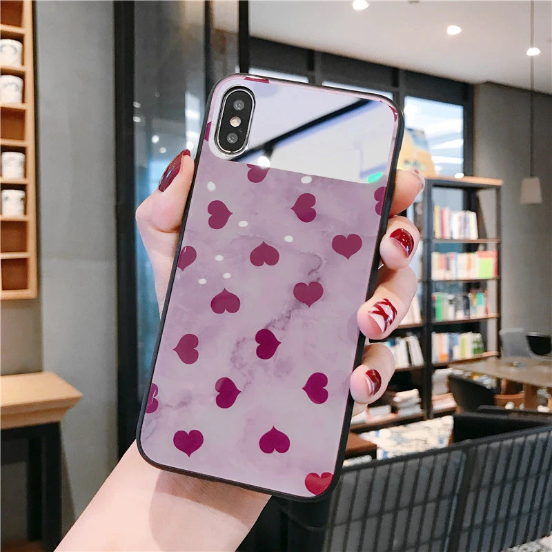 Мраморный чехол для iphone XS MAX 7 8 роскошный косметический зеркальный из ТПУ 6 6S Plus X XR