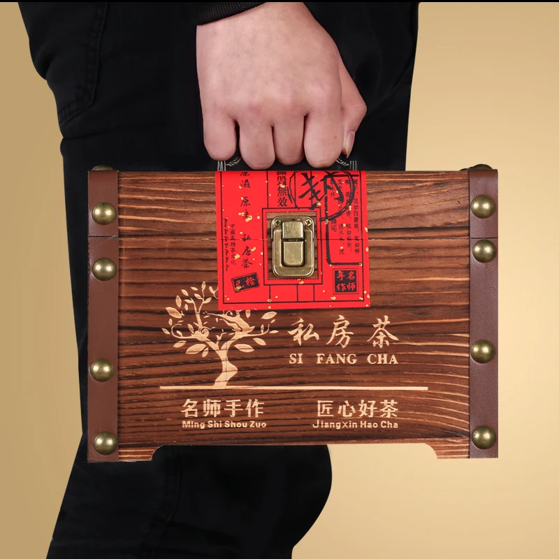 

New Tea Anxi Mountain Selection Tie Guanyin Tea Luzhou-Flavor Tea Wooden Gift Set Orchid Fragrance Oolong Tea 500G