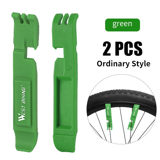 2 PCS Green Logo WEST BIKING велосипедные шины рычаг MTB велосипед Многофункциональные инструменты для ремонта велосипеда, аксессуары для езды на велосипеде, замыкающее звено цепи плоскогубцы - Цвет: 2 PCS Green Logo