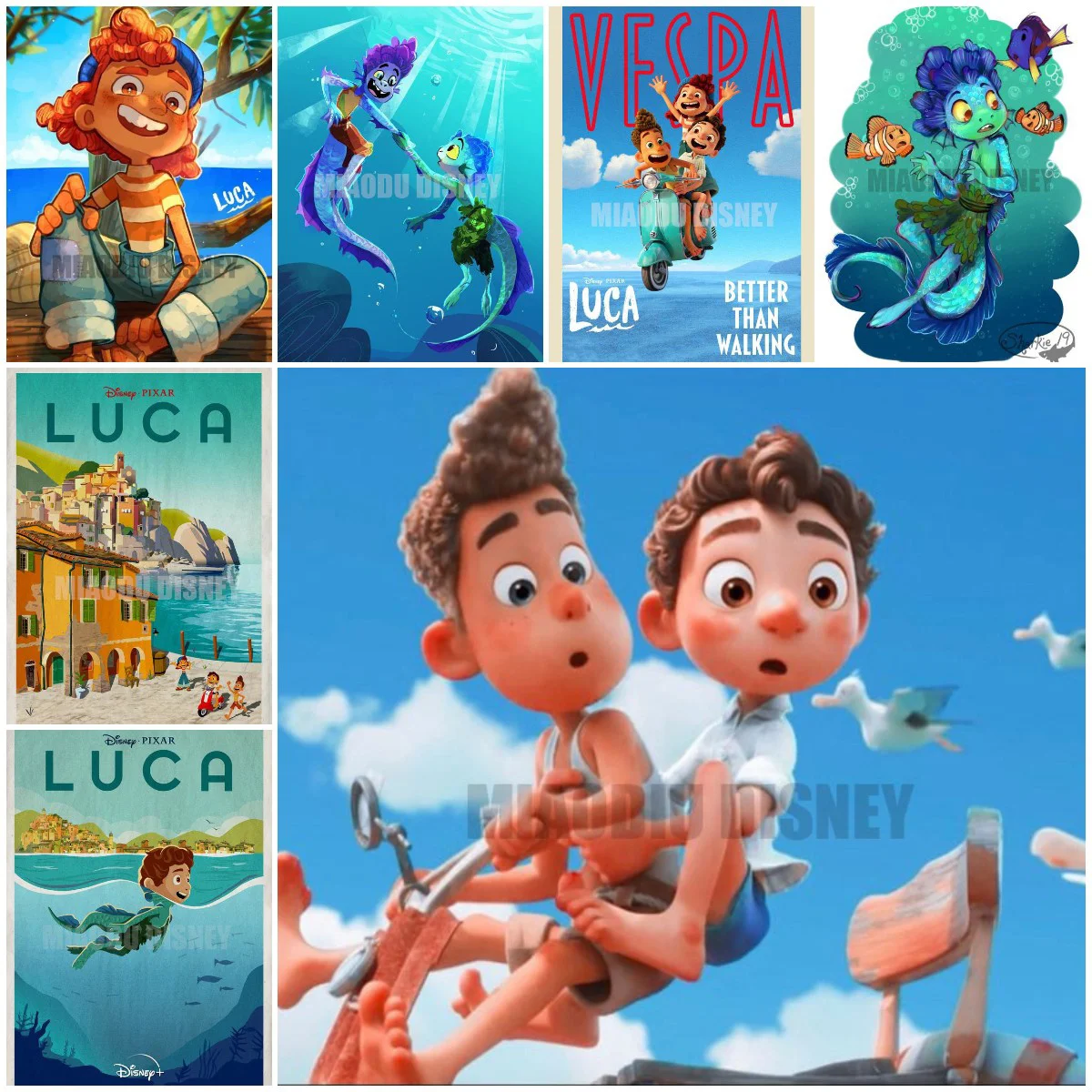 

Disney Cartoon LUCA Characters Summer Friends 5D Diamond Painting Cross Stitch Kits Embroidery Full Diamond Mosaic Home Decor