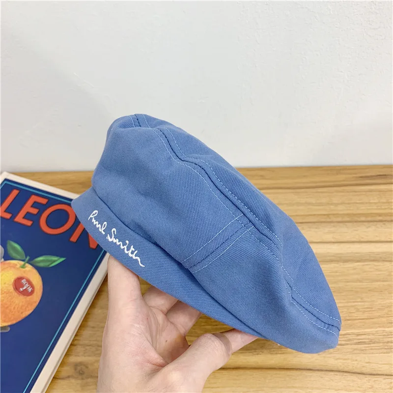 Тонкий ретро-берет для девушек на весну и лето Корейская версия однотонной милой