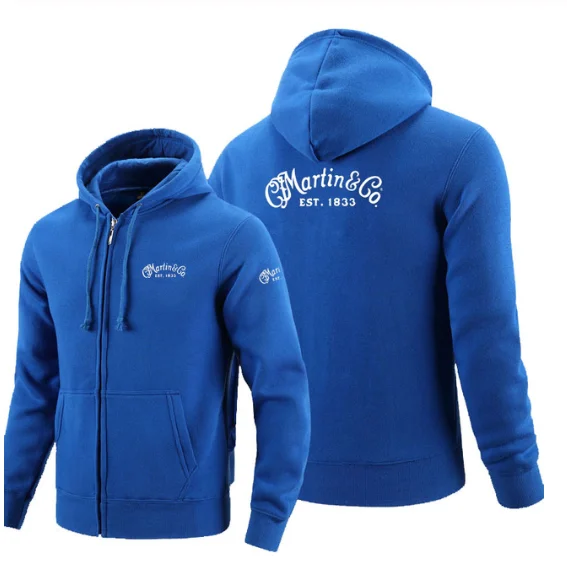 

2020 NEW Zipper Hoodies Martin Guitar Martin & Co.1833 logo Printed Hoodie Fleece Long Sleeve Man's zipper Jacket Sweatshirt