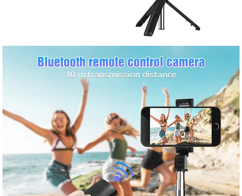 Roreta 3 в 1 Беспроводная Bluetooth селфи палка складной мини штатив расширяемый монопод с пультом дистанционного управления для iPhone IOS Android