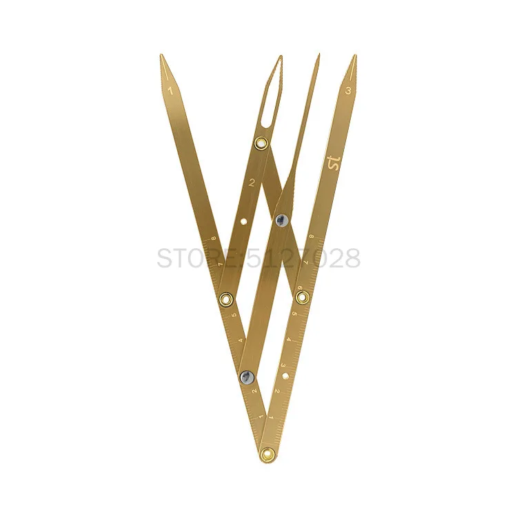 Золотистая линейка из нержавеющей стали штангенциркуль микроблейдинг бровей