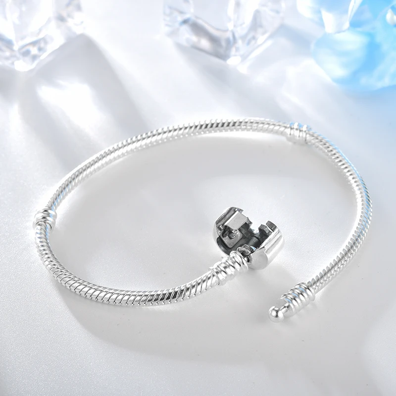 DEVOLOVE модные Аутентичные 100% стерлингового серебра 925 браслет Основной змеиной