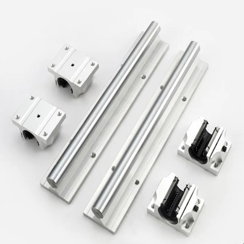 2pcsTBR16/20/TBR25/30-900mm-3000mm + 4pcs TBR16/20/25/30LUU linear ball bearing support block CNC router for 3D printer parts |