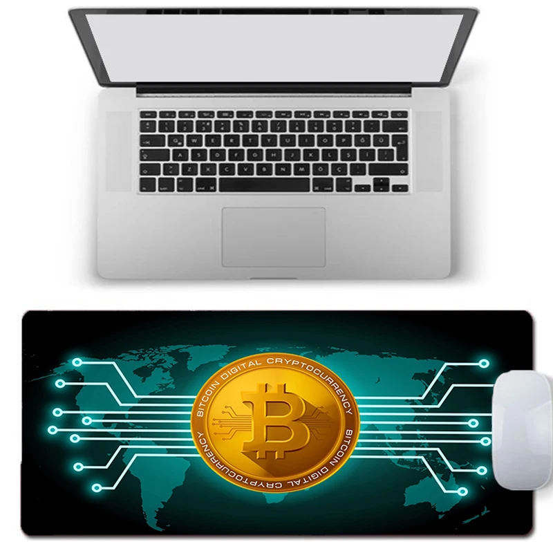 

Cryptocurrency Mouse pad Large Carpet Anime desk mouse mats Pc gamer Keyboard gaming computer accessories Hot Laptop mousepad