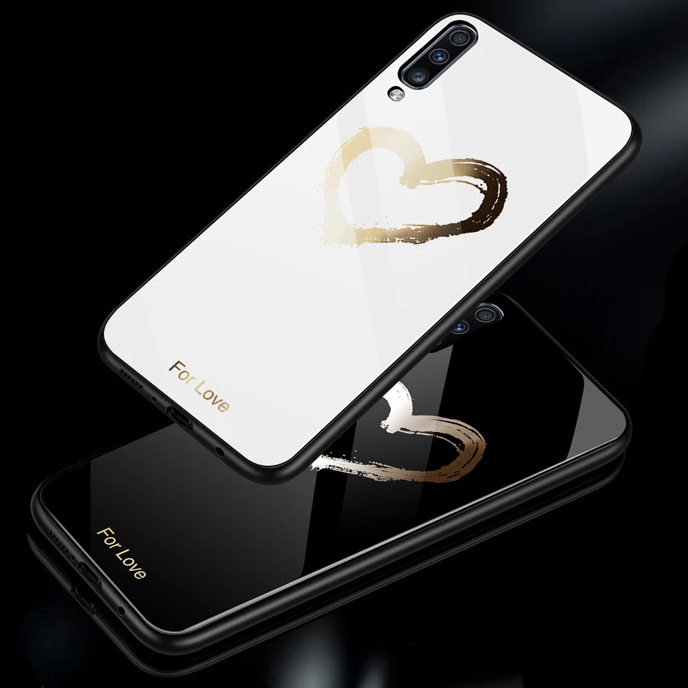Чехол из закаленного стекла для телефона samsung A10 A20 A30 A50 A70 Galaxy A7 2018 S10 S9 S8 J4 J6 плюс S10E