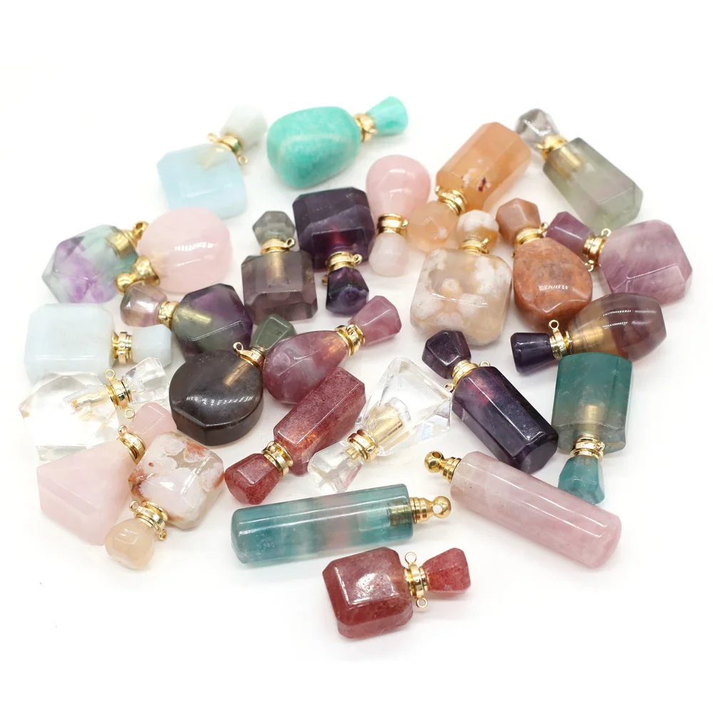 Флакон для духов из натурального камня с двойным отверстием подвеска-диффузор