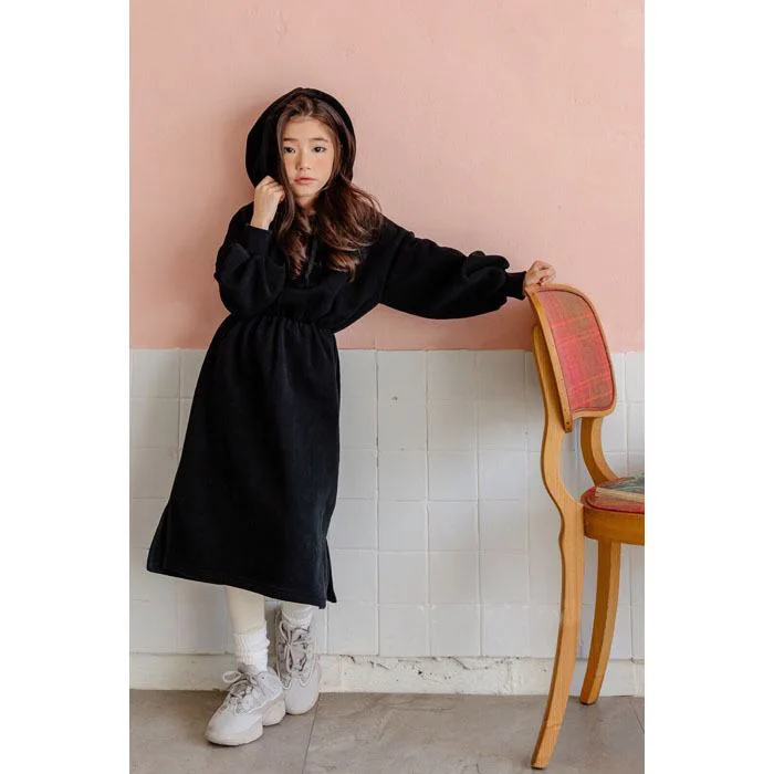 От 4 до 12 лет зимние платья для девочек-подростков свитер с капюшоном вельветовое