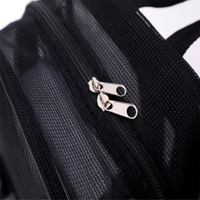 Прозрачный сетчатый рюкзак школьные ранцы для студентов дорожные сетчатые