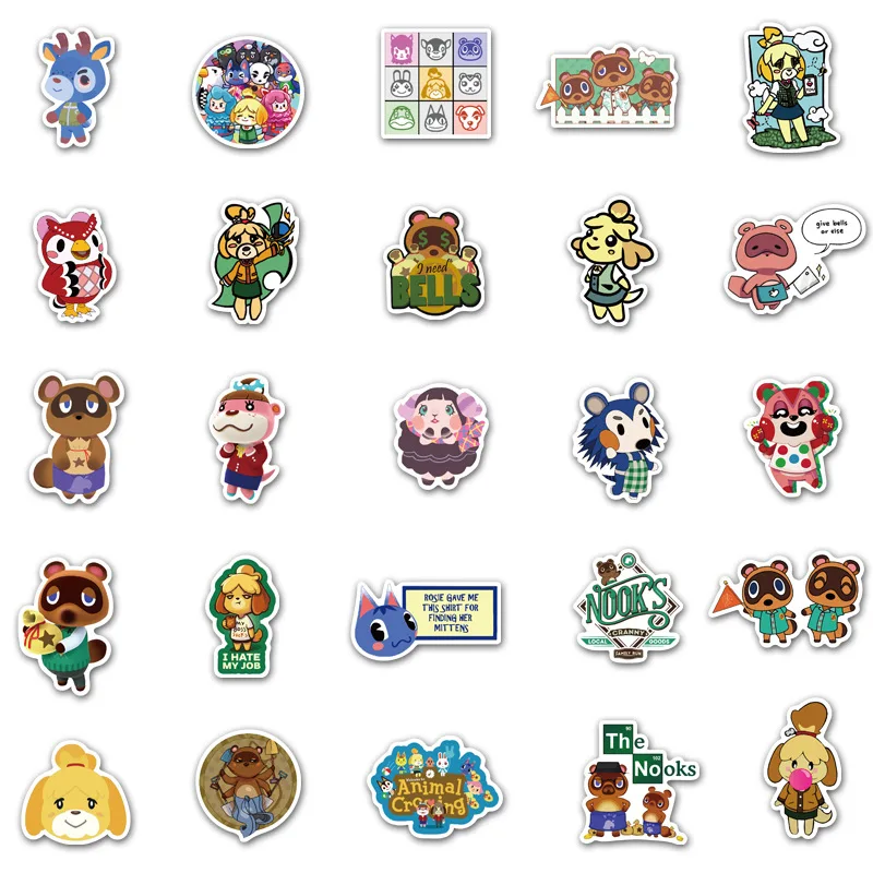 

10/30/50PCS game animal forest cartoon cute graffiti sticker luggage laptop sticker waterproof decoration wholesale