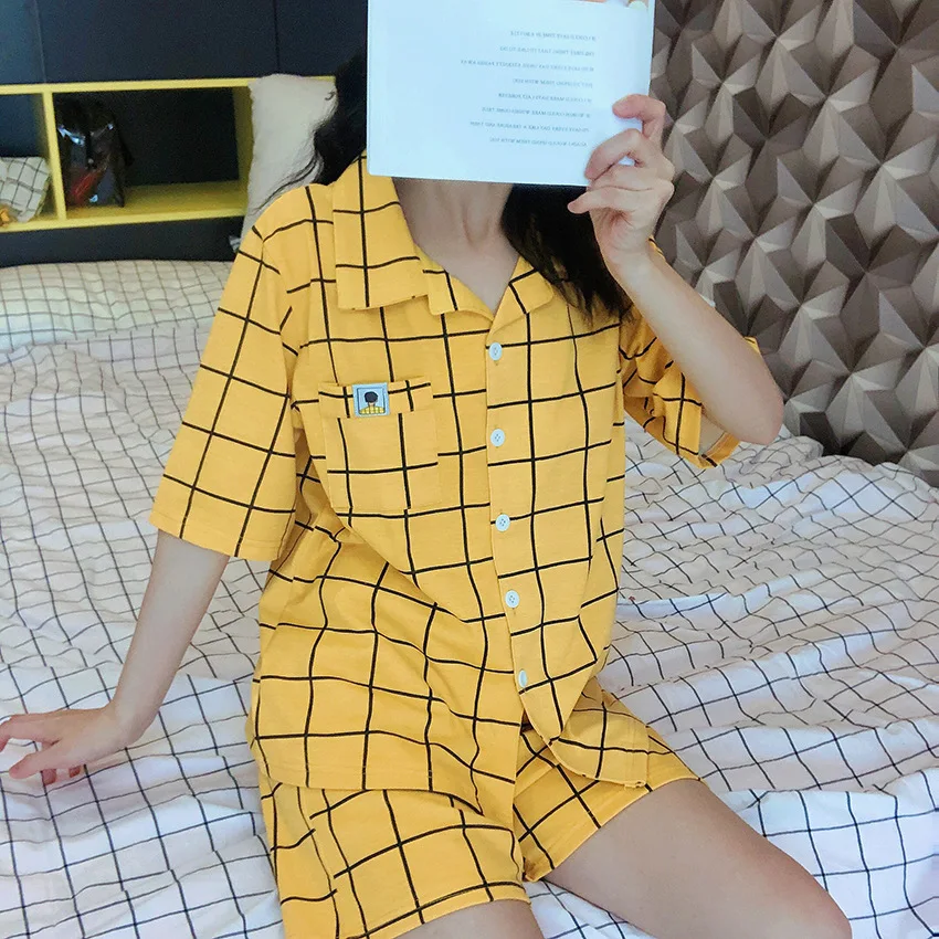 Комплект из двух предметов, женская одежда для сна, хлопковые Пижамные комплекты, кружевное сексуальное нижнее белье без рукавов, женская летняя домашняя одежда