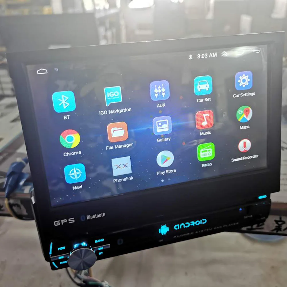 Автомагнитола на Android 9 0 выдвижной мультимедийный MP5-плеер с сенсорным экраном 7