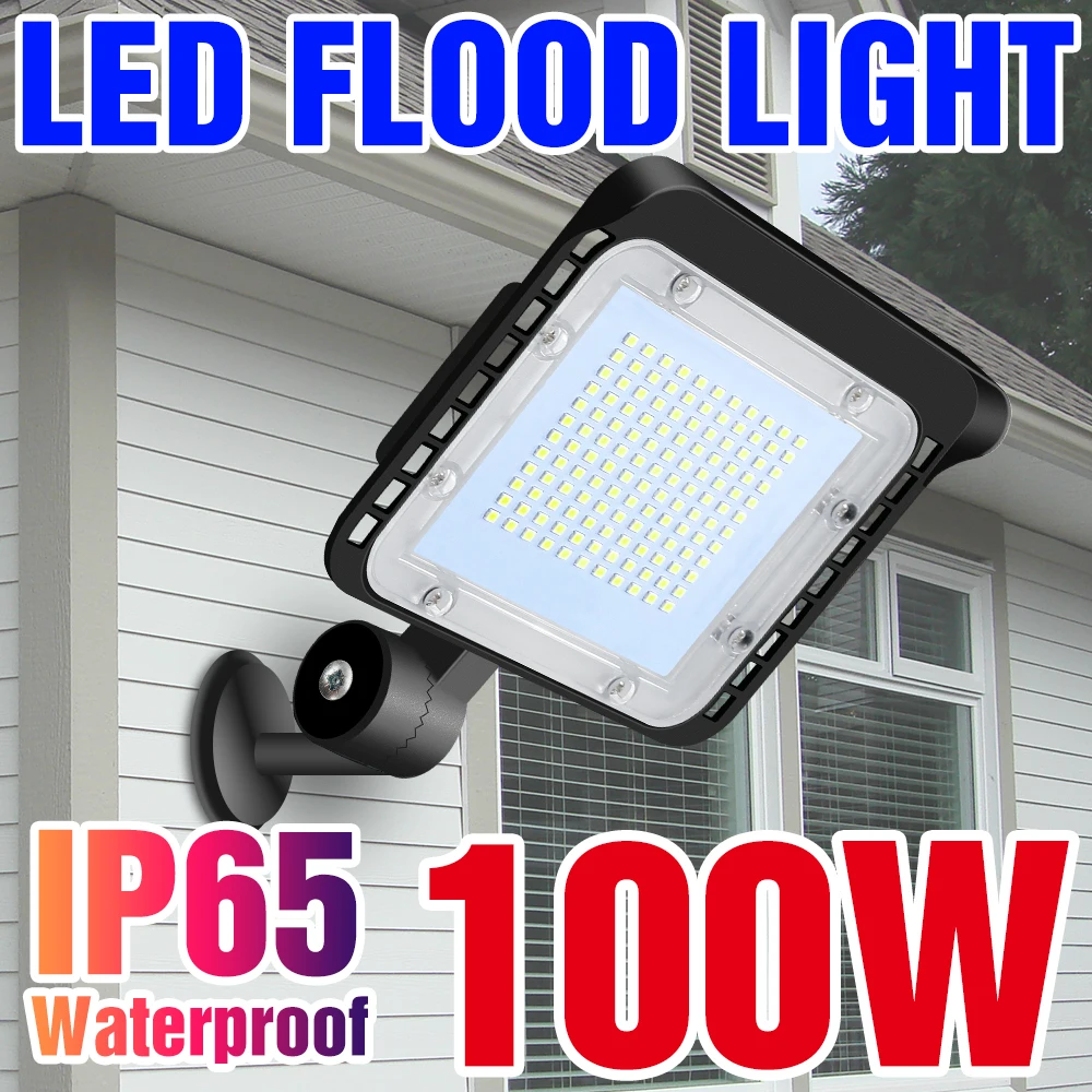 

220V Flood Light Bulb Led Street Lamp LED Wall Lamp Spotlight 50W 60W 80W 100W 120W 150W 200W 240W Outdoor Lighting For Garage