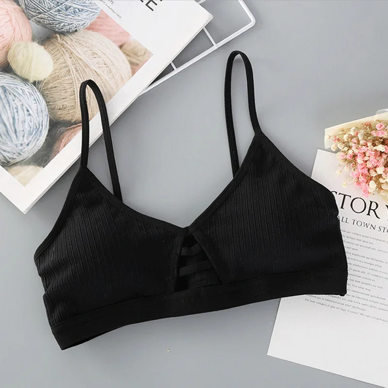 Женский трикотажный кроп топ крест спортивный бюстгальтер Бралетт на бретельках