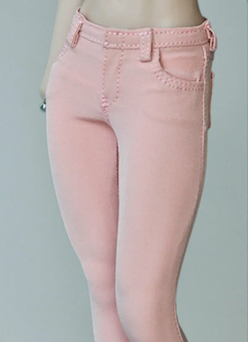 

1/6th Pink Slim Stretch Trendy Pencil Pants Model for 12" Female Body Figure