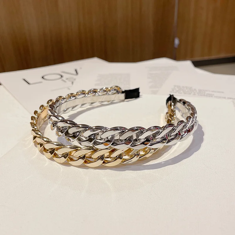 

Смола цепь лента для 2021 Новый заколка для волос в стиле ретро ободок повязка на голову Для женщин украшения для волос с обручем для волос, ак...