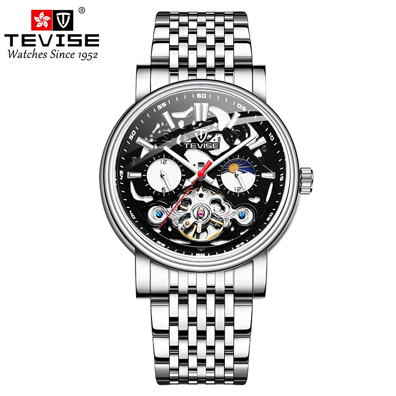 

Tevise Men's Watch Fashion Leisure Multifunctional Business Waterproof Automatic Mechanical Watch Men's Watch Stainless Steel