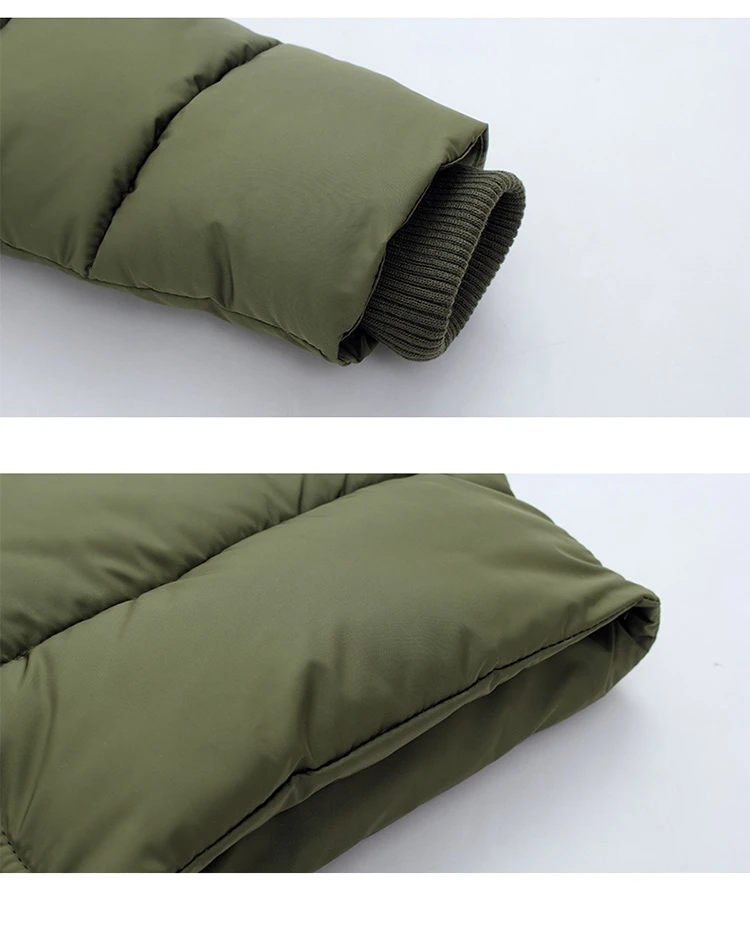 Зимнее утепленное хлопковое пальто пуховик для мальчиков ветрозащитная теплая