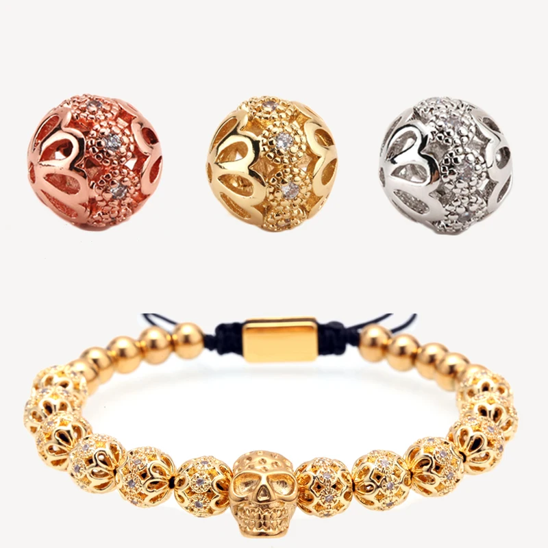 Разделительные бусины для изготовления ювелирных изделий золотые трубки