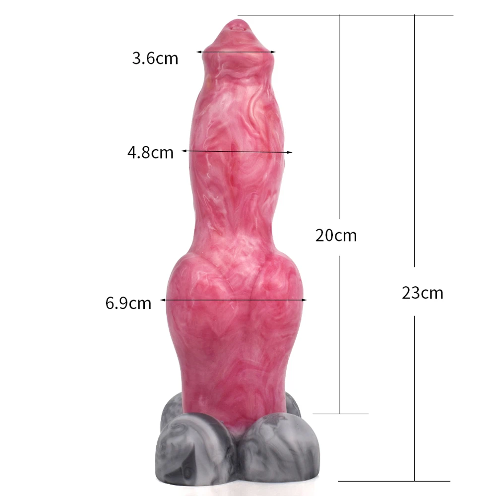 GEEBA Animal Dildo Huge Thick Dog Soft Silicone Penis Big Dick Anal Sex Toys Butt Fantasy Massage For Men Women |