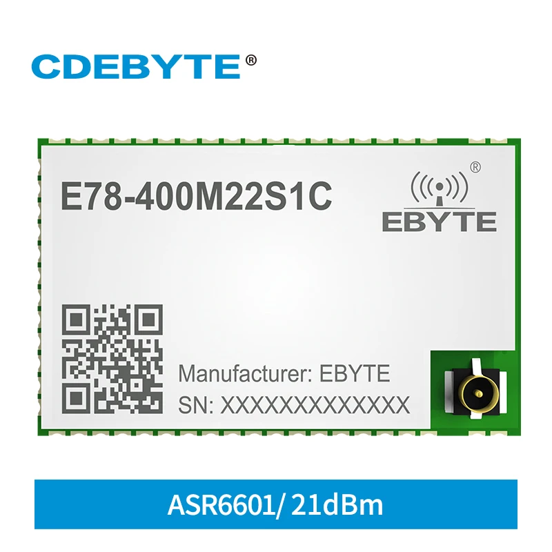 

ASR6601 LoRa Wireless SOC RF Module 433MHz 470MHz 21dBm IPEX Stamp Hole Antenna E78-400M22S1C SMD Smart Home Remote Control