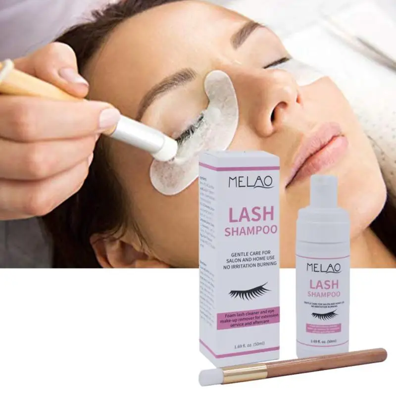 50 мл средство для очищения ресниц с поролоновыми ресницами индивидуальное
