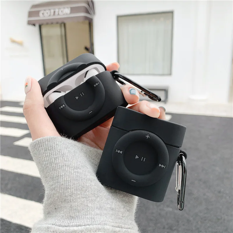 3D мультяшный музыкальный плеер mp3 силиконовый чехол для наушников airpods 1 2