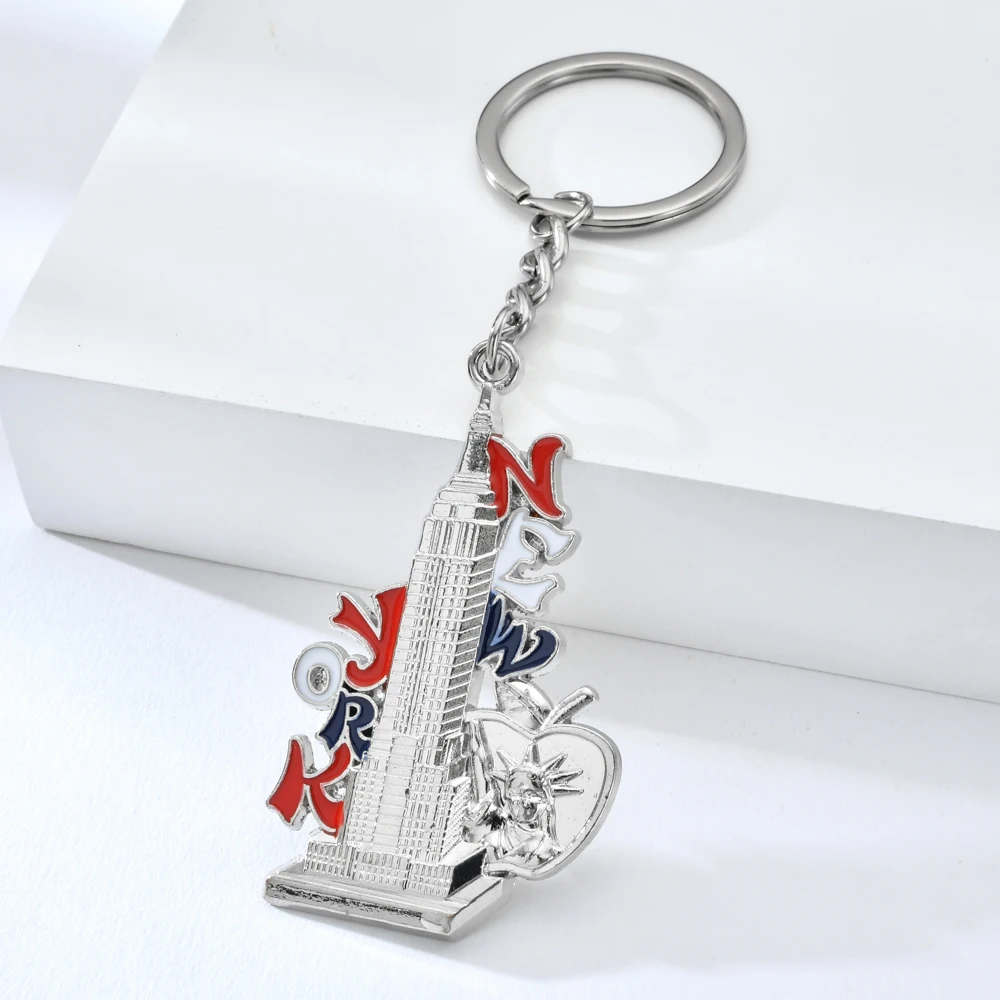Vicney Нью Йорк Эмпайр Стейт Билдинг брелок с яблоком США Soucenir для ключей из
