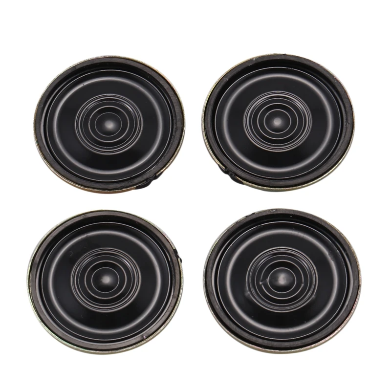 

4Pcs 0.5W 8 Ohm 28mm Dia Mini Metal Inside Magnet Music Player Speaker