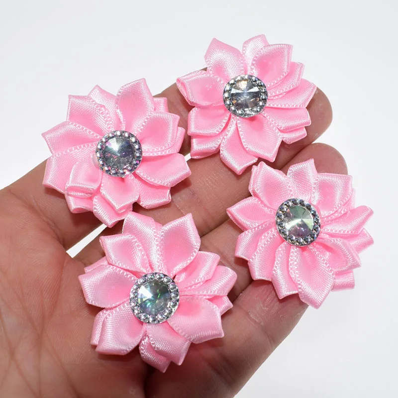 20 шт. атласная лента с цветами 4 5 см | Дом и сад