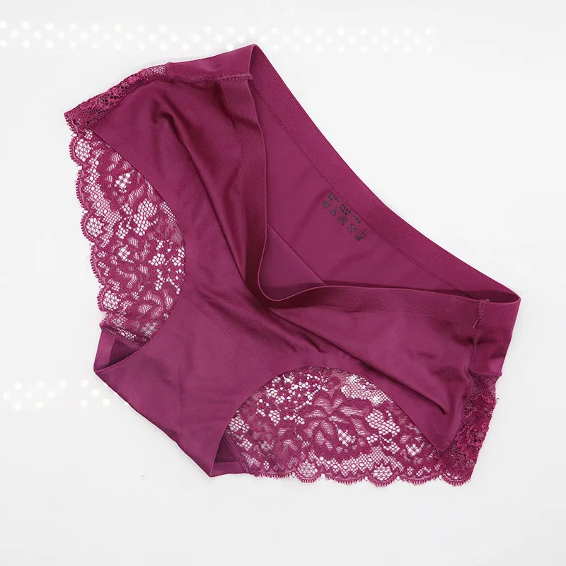 Сексуальный прозрачный шелк хлопковое нижнее белье женские кружевные розовые